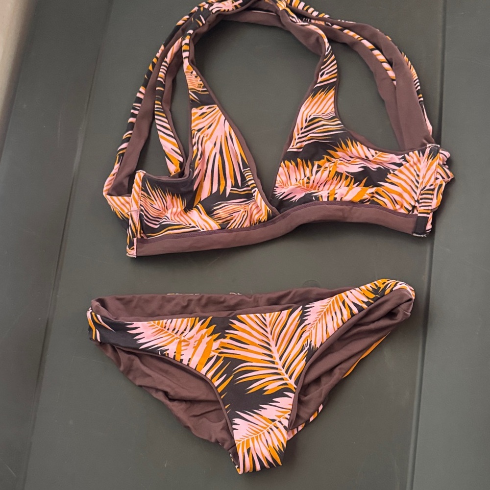 Tropical Print Bikini Set